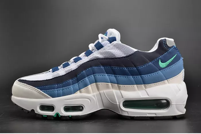 Nike mens AIR MAX 95 OG "SLATE" white/ blue 554970-131