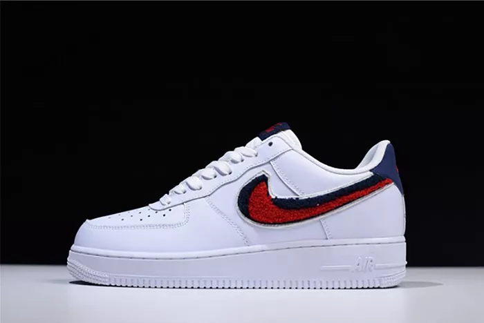 Nike Air Force 1 Low LV8 3D Chenille Swoosh White Red Blue  823511-106