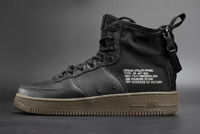 NIKE SF AIR FORCE 1 MID "HAZEL" BLACK 917753-002