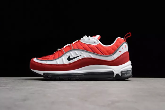 Nike mens Air Max 98 "Gym Red" White/Black-Gym AH6799-101