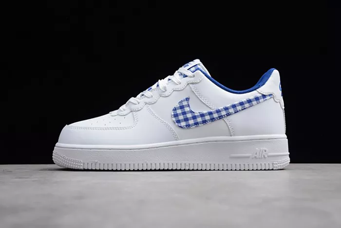 Nike Air Force 1 QS "Gingham Pack" White/Indigo Force AV6232-100