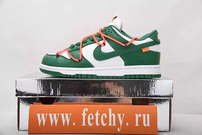 OFF-WHITE NIKE DUNK LOW PINE GREEN CT0856-100