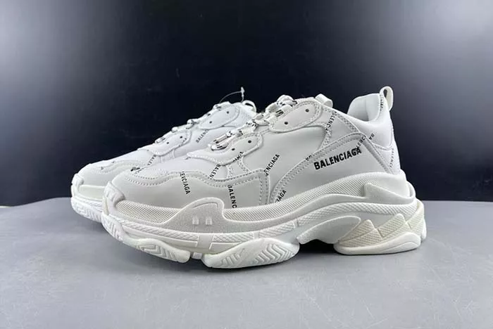 BALENCIAGA TRIPLE S TRAINERS WHITE LETTERS 541624 W09O1 8013