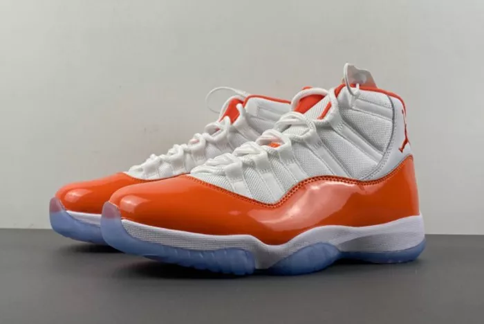 Air jordan 11 orange and white 378037 002